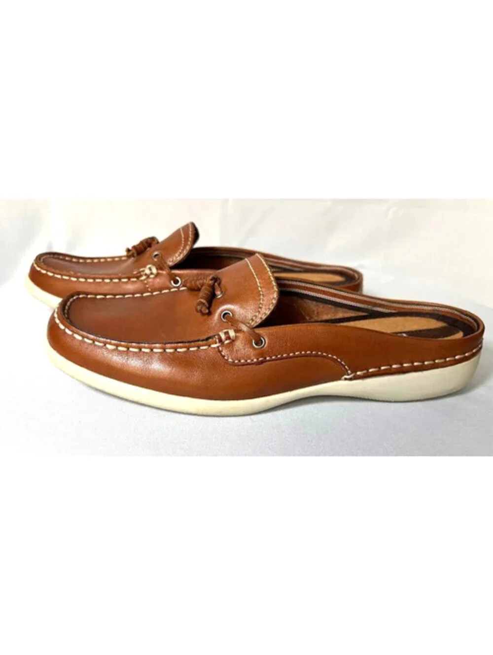 Women's Bass Boater Slip On Shoes-Size 8, Brown
